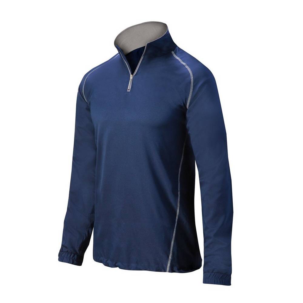 Mizuno Men's Comp 1/4 Zip Batting Jacket Navy (350570-NFB)